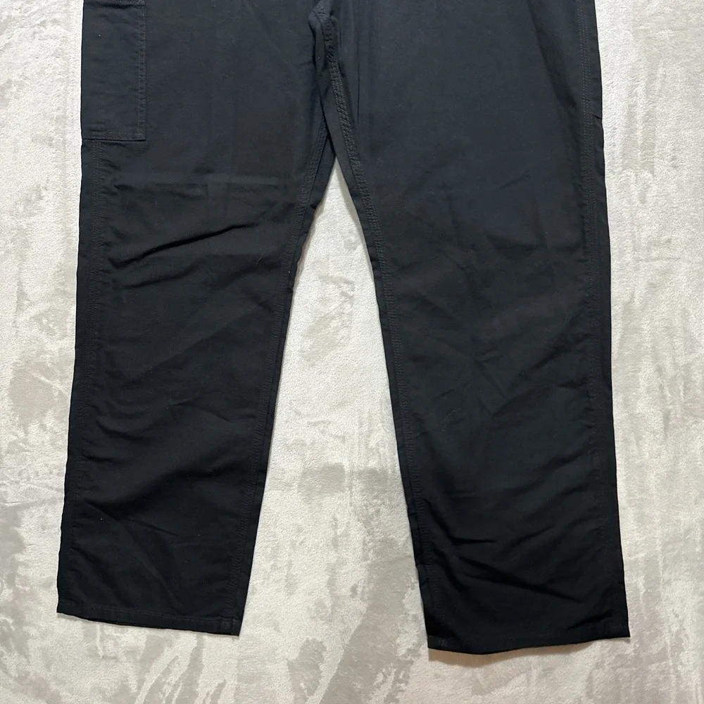 Carhartt Pants Mens 38x32 Loose Straight Washed Duck Dungaree Black Original Fit